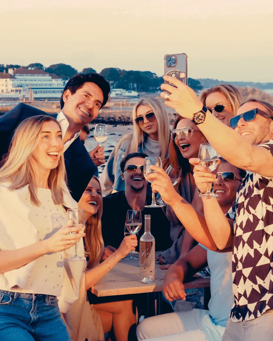 Group Enjoying an Apres Wine Launch Party