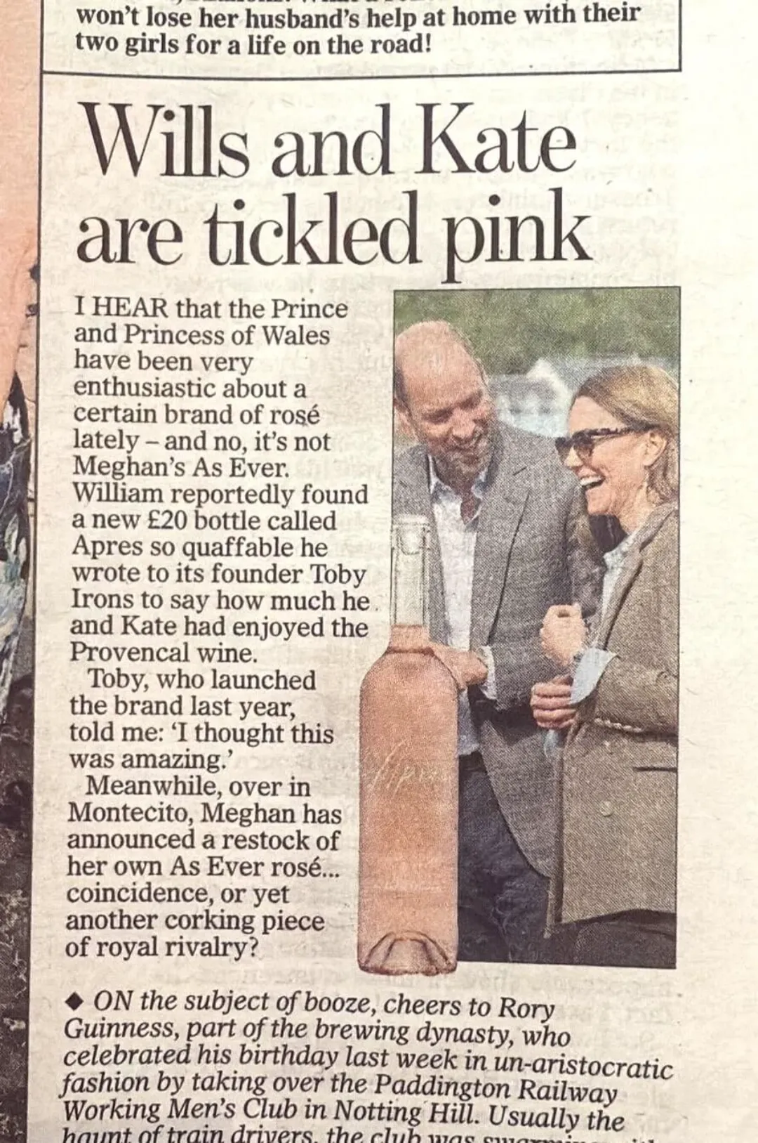 Après Provence The Royal Rose Drunk by Wills and Kate